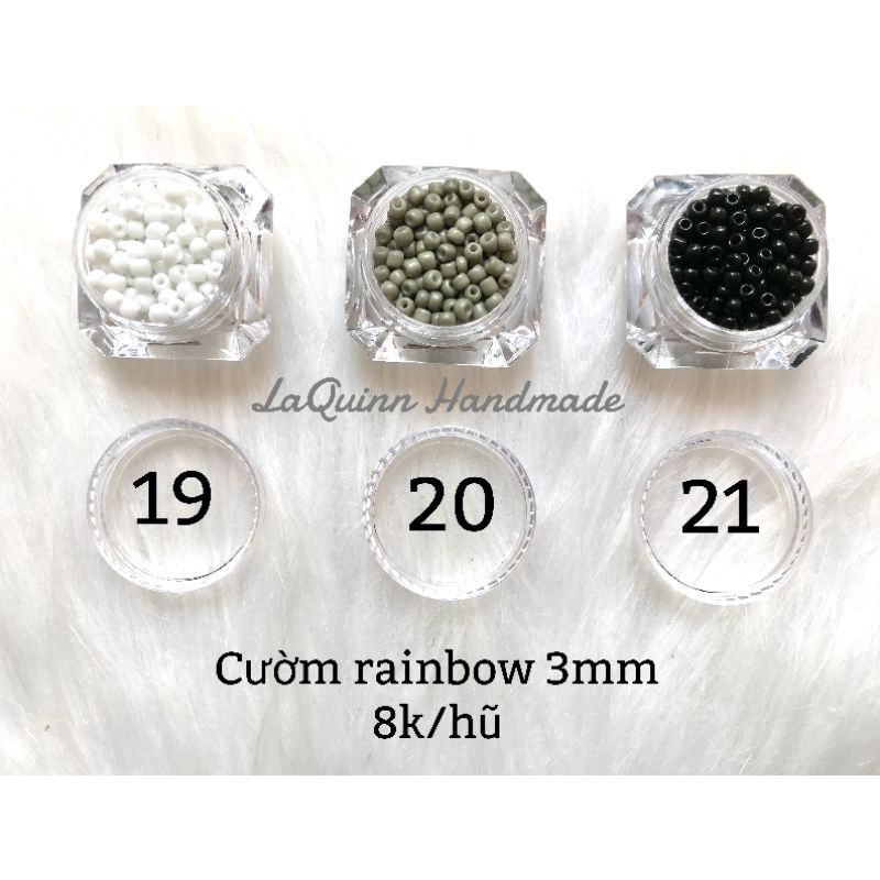 Cườm rainbow nhiều mầu sắc _ nguyên liệu handmade