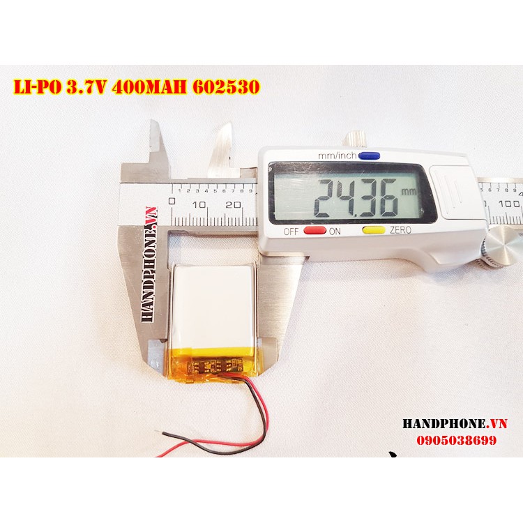 Pin Li-Po 3.7V 602530 622429 400mAh (Lithium Polyme)