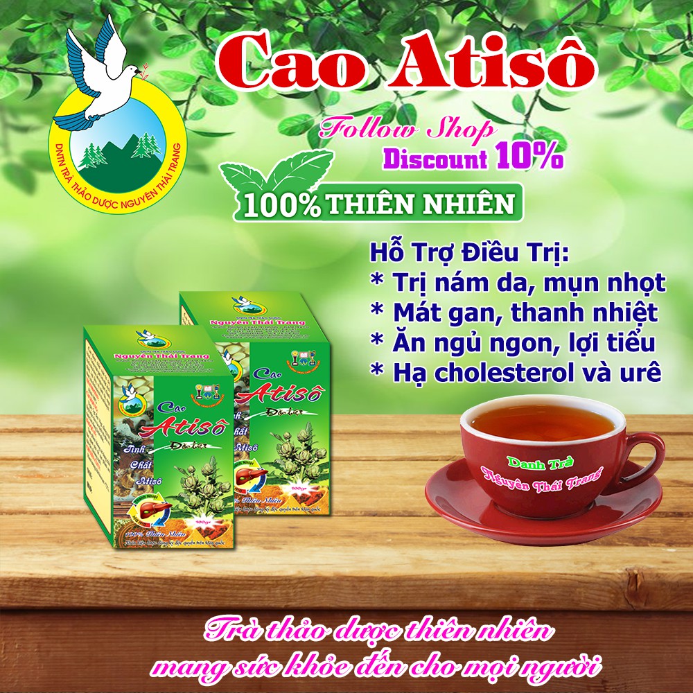 Cao Mềm Atisô (Artichoke) Dạng Gel 100g Trị Mụn, Nám Da, Ngủ Ngon - Nguyên Thái Trang - Loại Thượng Hạng