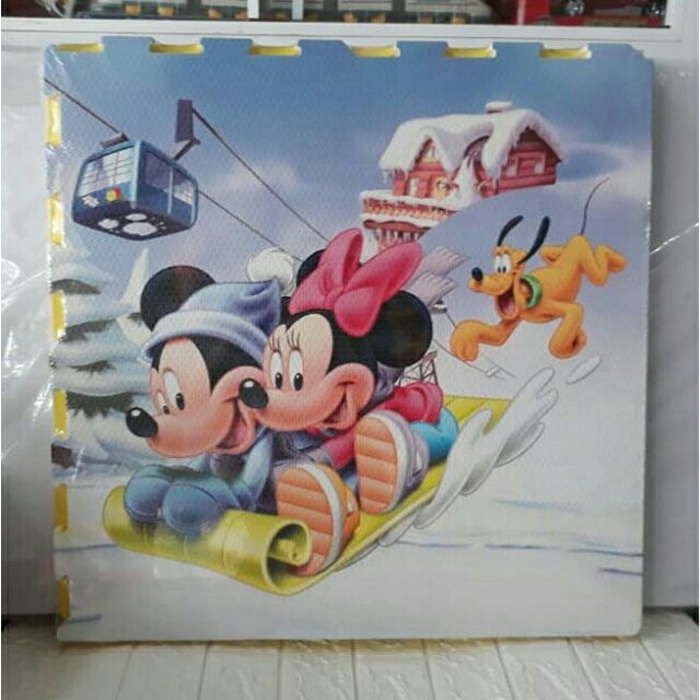 Bộ 4 miếng thảm xốp hoạt hình Mickey kt 60x60