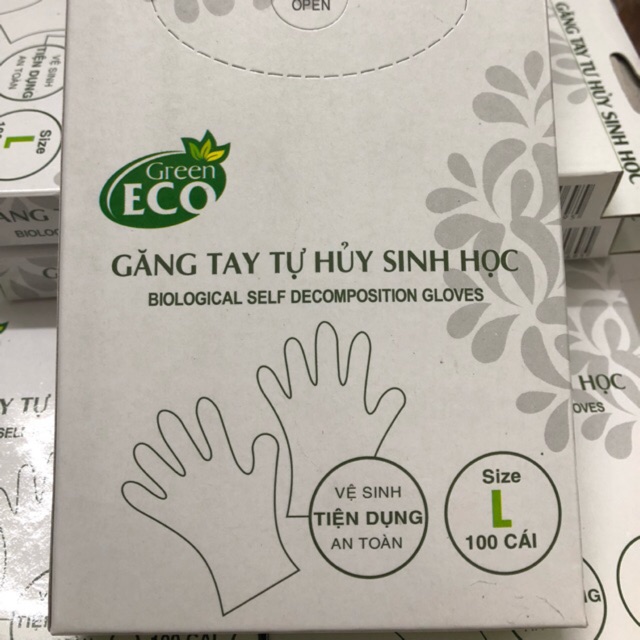 Găng tay tự hủy sinh học Green Eco (100 chiếc/ hộp)