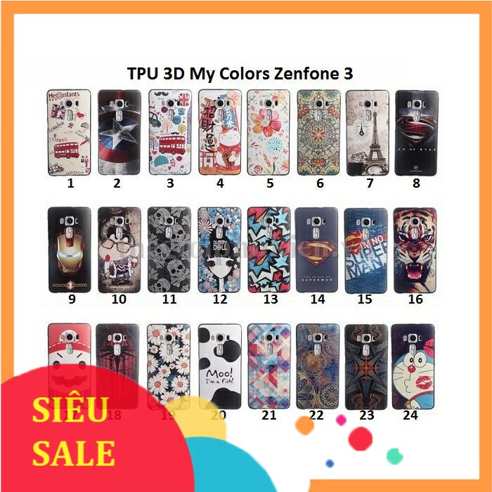 Ốp lưng hình sần in 3D chính hãng My Colors cho Asus Zenfone 3 5.2 ZE520KL.