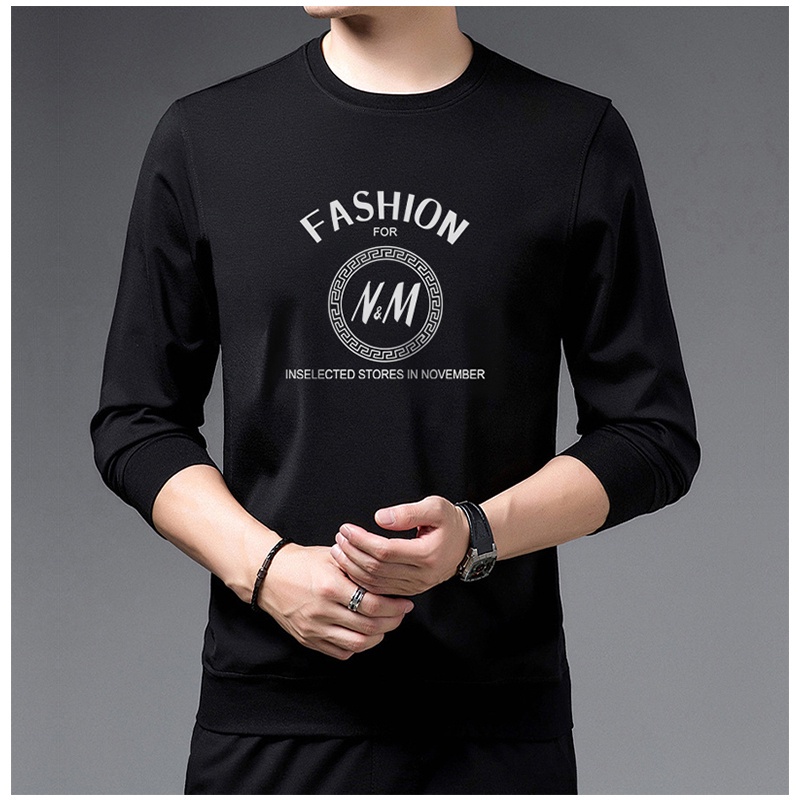 Áo thun nam Fashion cổ tròn đẹp tay dài UNIFUN mã TT52-W phong cách Hàn Quốc form rộng cho mùa thu đông