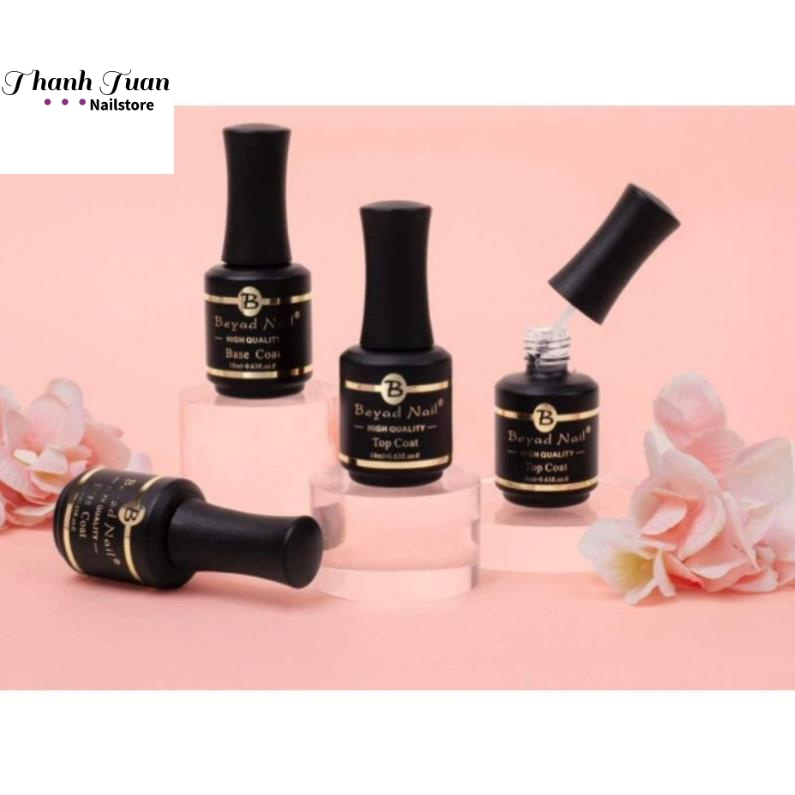 Base top Beyad B chính hãng - sơn gel liên kết, bóng. Hàng đẹp siêu bền có chữ trên nắp - Phụ kiện đồ nail