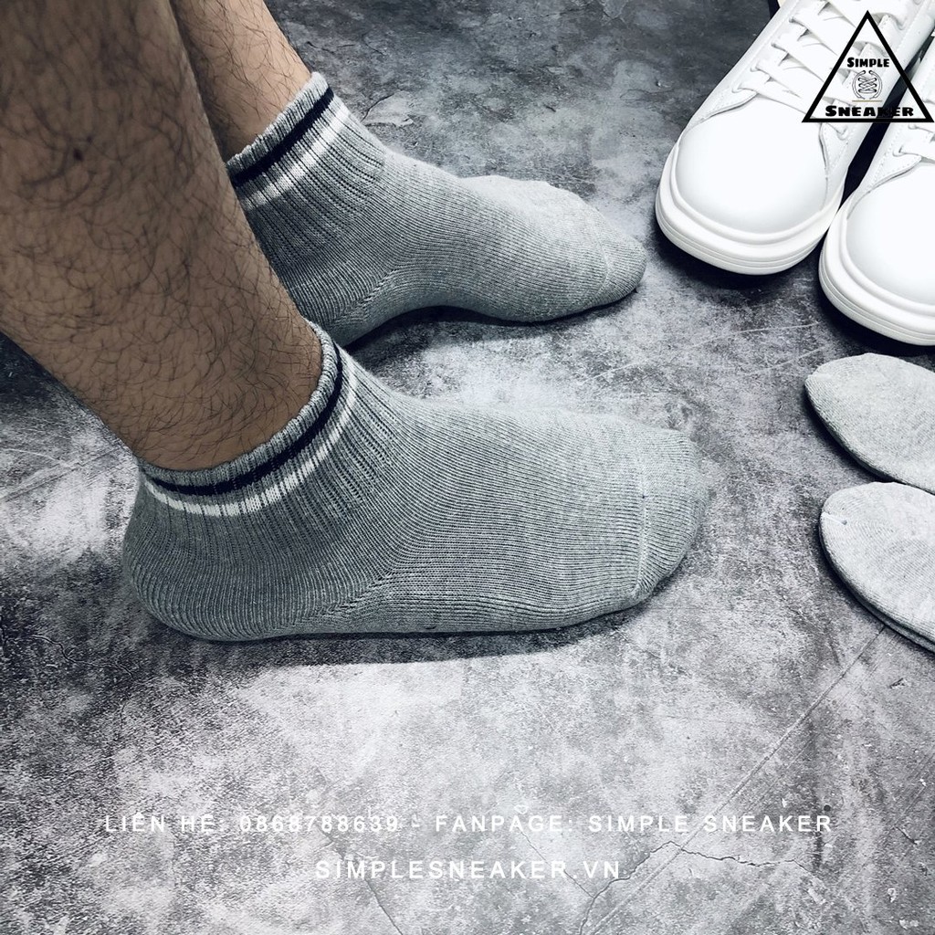 Tất Nam FREESHIPVớ Cổ Ngắn Muji Men Organic Cotton Right - Tất Ngắn Muji Xuất Nhật Basic Dày Dặn Hàng Cao Cấp