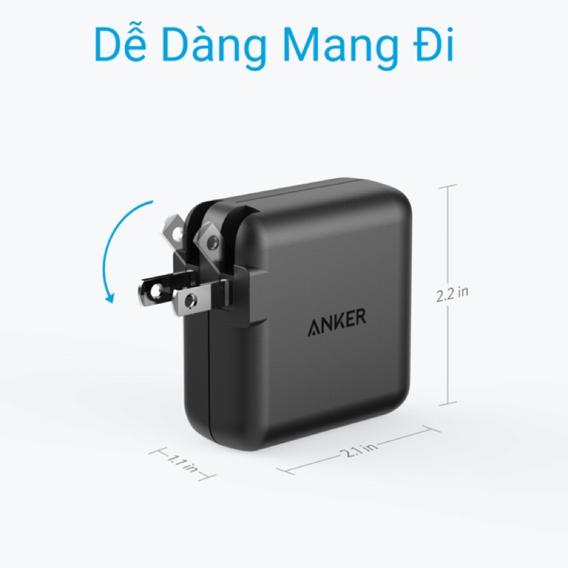 Sạc Anker PowerPort Elite 2, 24w - A2023 Chính hãng