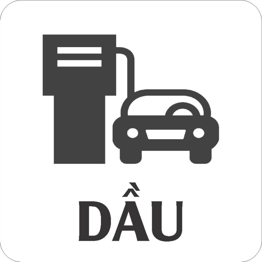 Miếng dán decal nắp bình xăng dầu cho xe oto Oil-8, miếng dán phân biệt xăng dầu