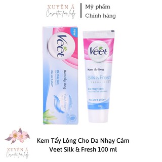 Kem tẩy‎ lông cho da nhạy cảm veet silk &​ fresh