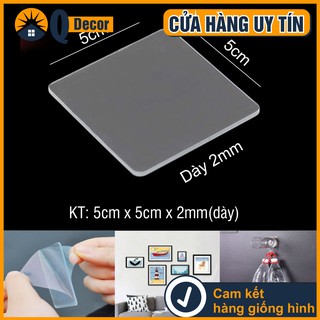 Keo dán 2 mặt, Keo siêu dính, keo silicon trong suốt siêu dính 6cm x 6cm