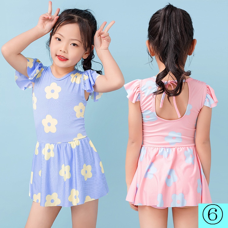 Bộ Đồ Bơi Một Mảnh Kiểu Công Chúa Dễ Thương Cho Bé Gái 5-8 Tuổi