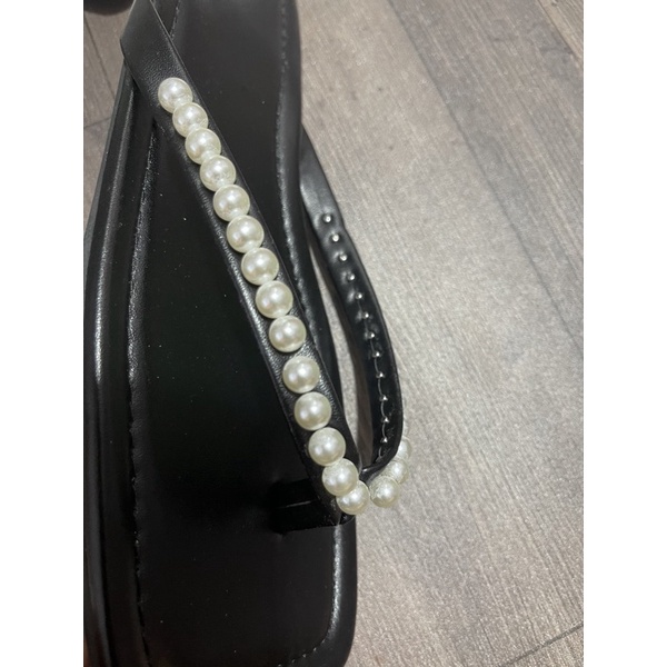 SALE— Dép lê kẹp ngón quai mảnh viền cườm mũi vuông BIG SIZE 40-41-42