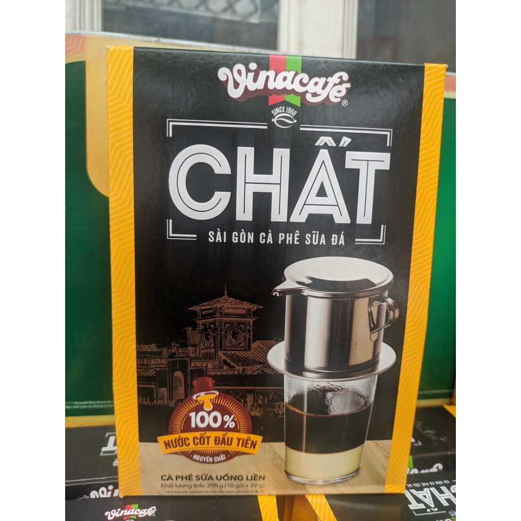 Cà phê Chất Vinacafe hộp 10 gói ( DATE 7/2023 )