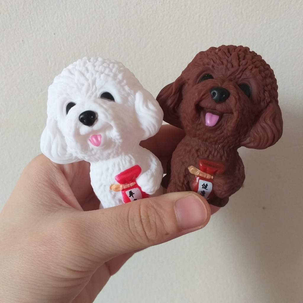 [RẺ VÔ ĐỊCH] Chó poodle nhựa,chó trắng,chó nâu,chó nhựa trang trí bánh kem,bánh sinh nhật,làm đồ chơi