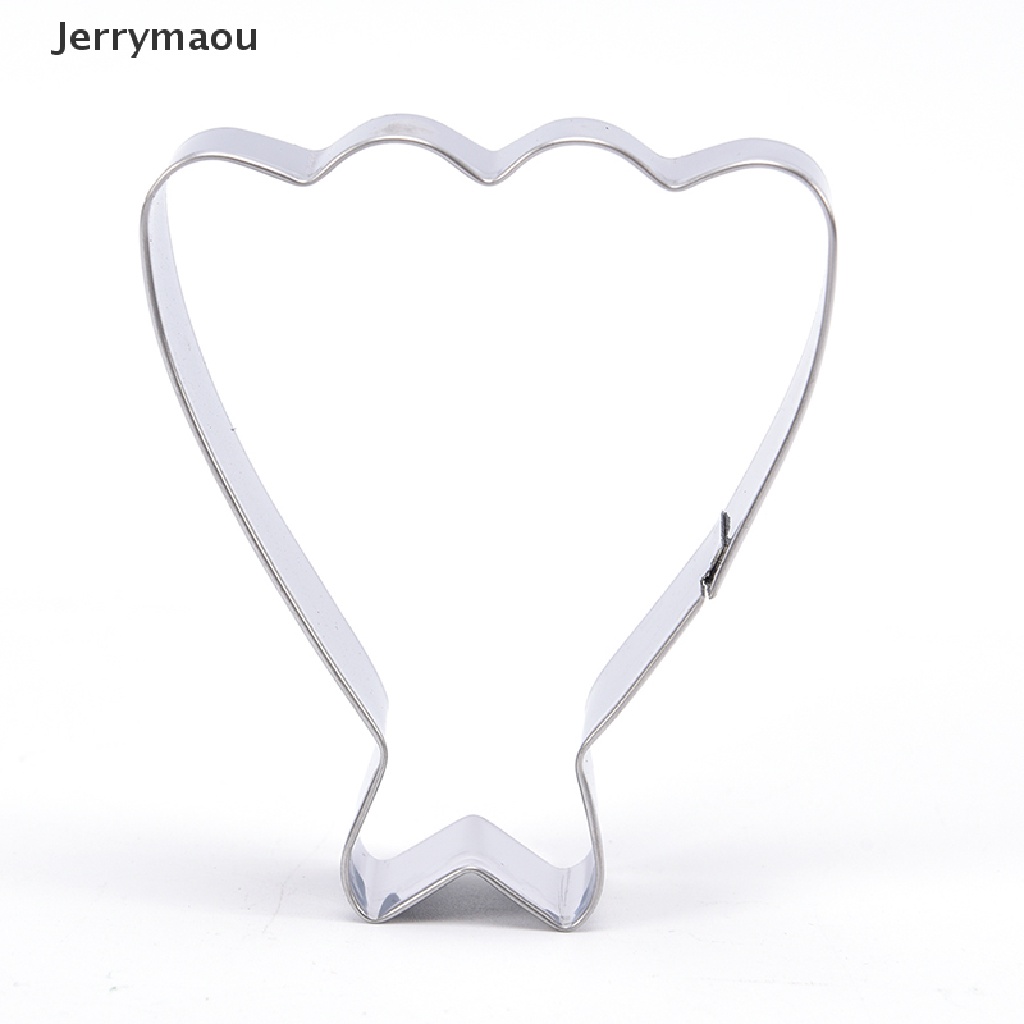 Khuôn cắt bánh quy hình váy cưới công chúa màu bạc