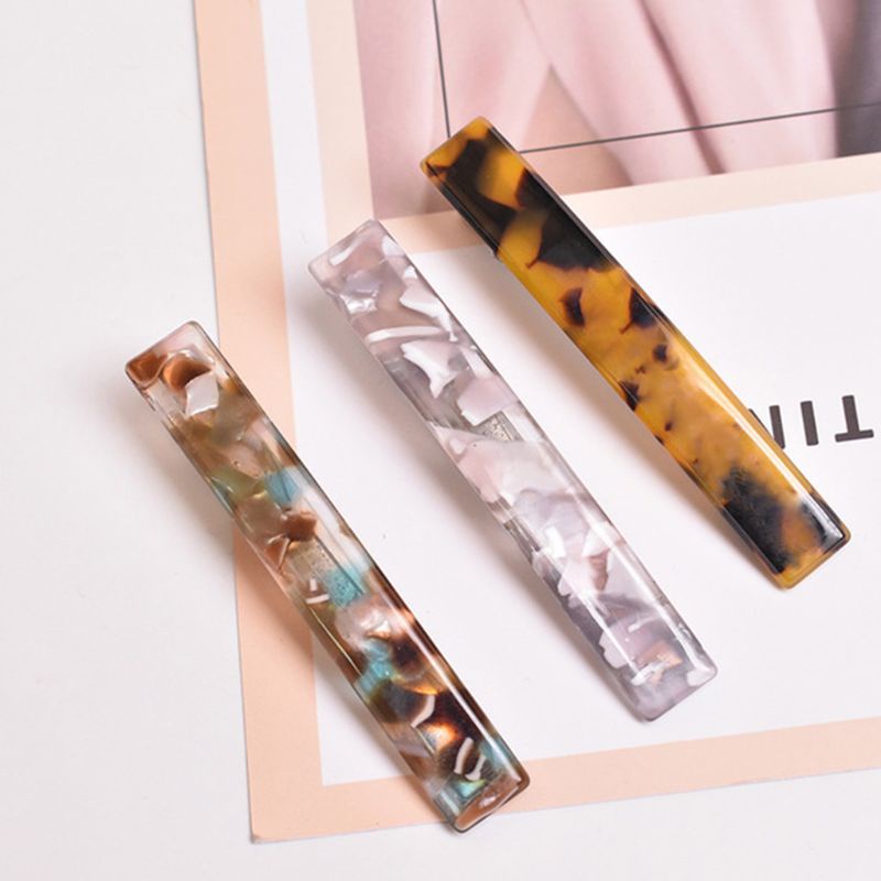 Kẹp Tóc Mỏ Vịt Bằng Hợp Kim Kim Loại Mỏng Nhiều Màu Phong Cách Nhật Bản Tối Giản Cho Nữ