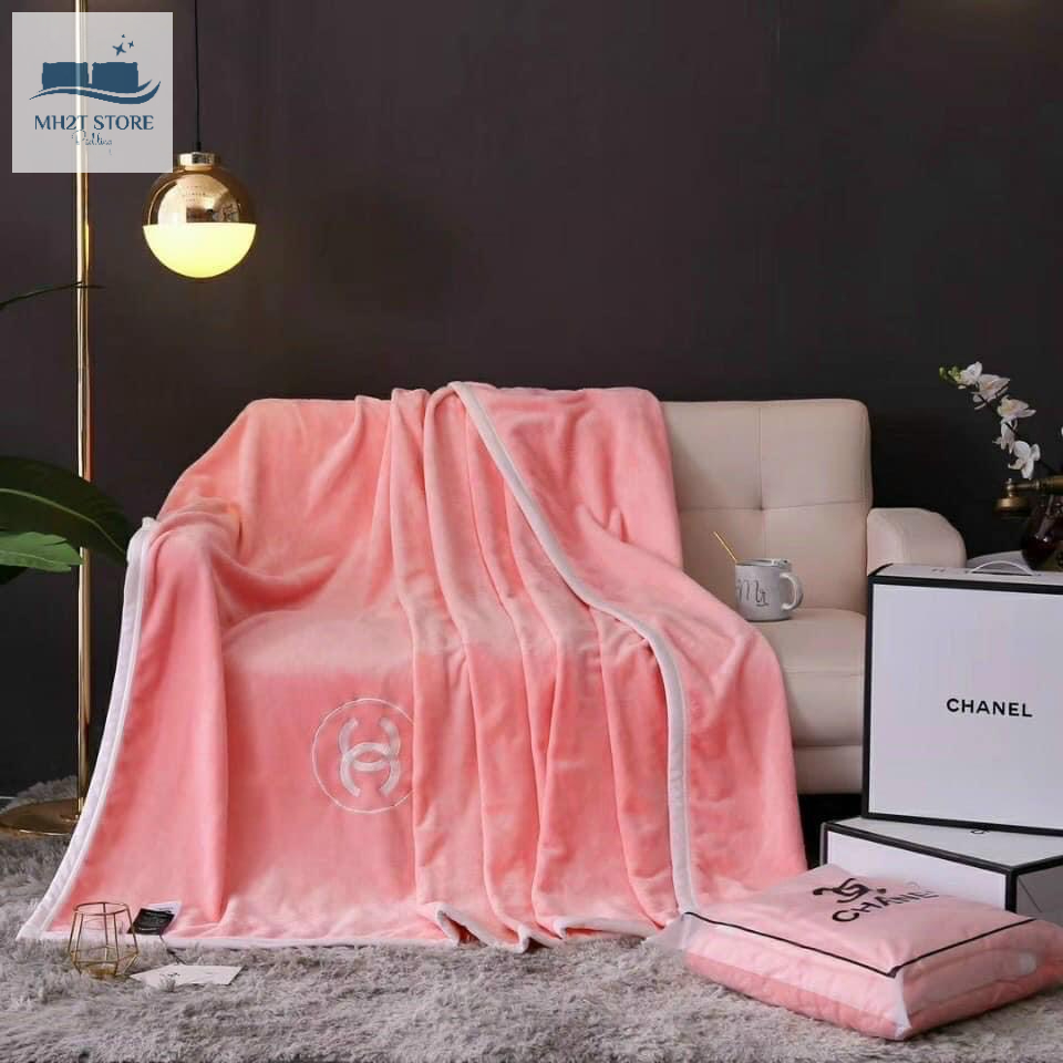 Chăn nỉ nhung thương hiệu Chanel 1m5*2mcó hộp đi kèm MH2T STORE