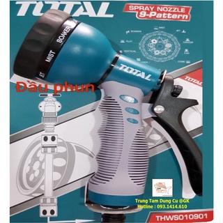 Vòi phun xịt tưới cây 8 chế độ phun total thws010901, 3/4" vòi phun nước máy xịt rửa total , vòi xịt rửa đa năng