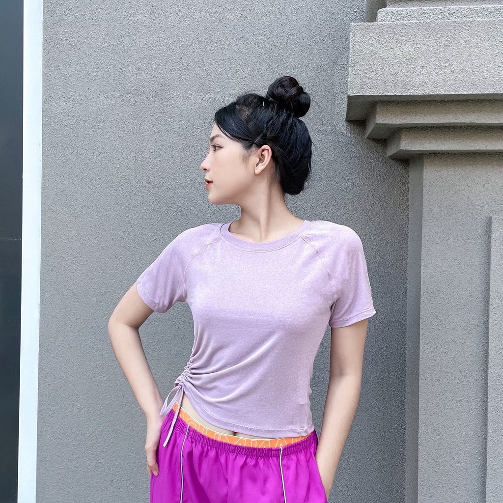 Áo Croptop Thể Thao Nữ Rút Dây Bên Hông Tập Gym Yoga nữ - AC0312