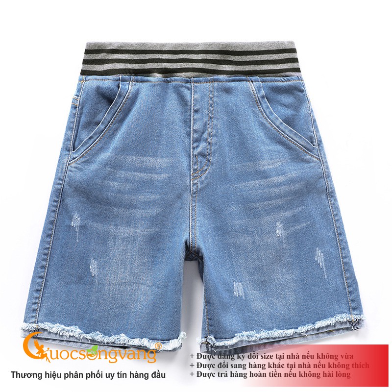 Quần short jean lưng cao quần short lưng thun GLQ123 Cuocsongvang