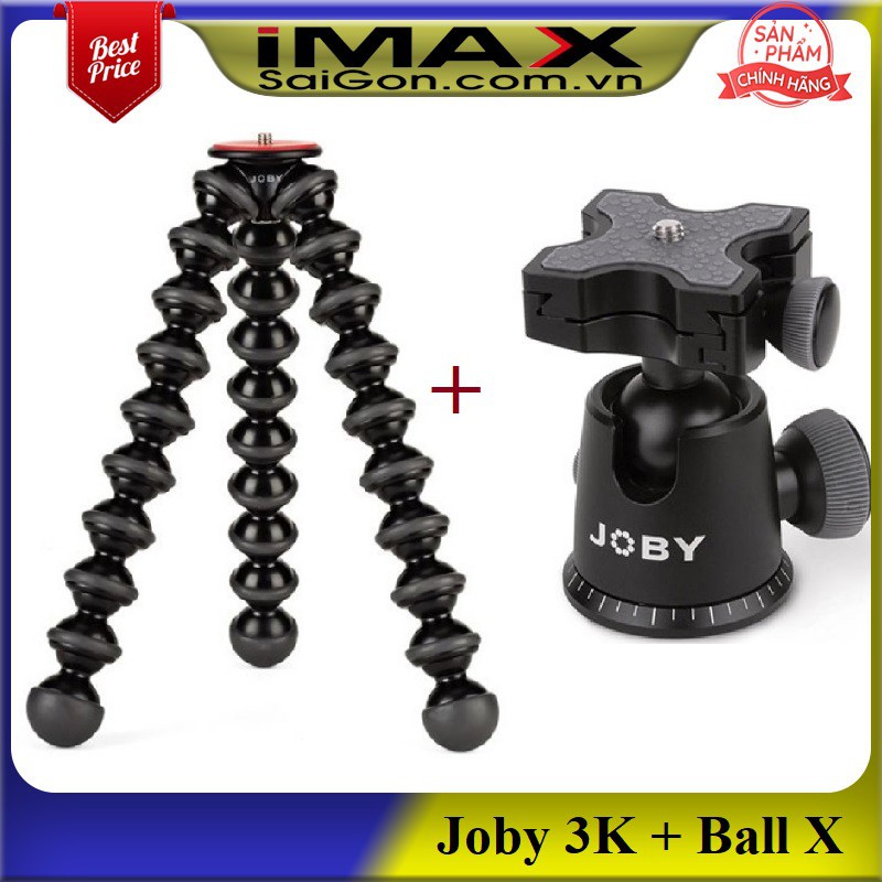 Chân xoắn JOBY 3K + Đầu Ball X Chính hãng