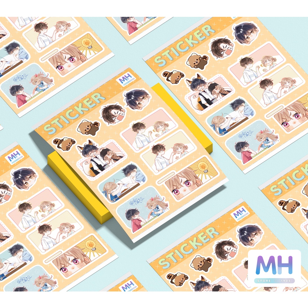 Sticker tự cắt in nhân vật truyện tranh VỤNG TRỘM KHÔNG THỂ DẤU