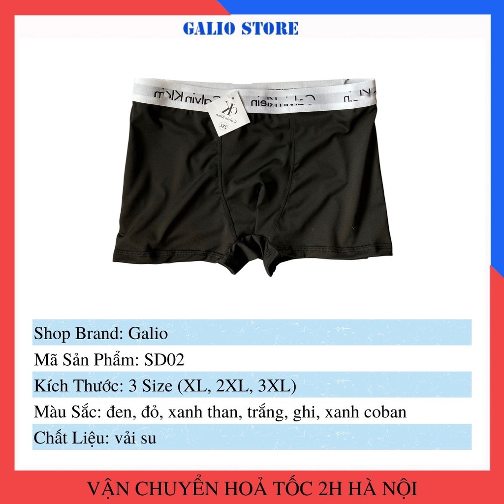 Sịp Đùi Nam Hàng Cao Cấp Chất Thun Lạnh Thấm Hút Mồ Hôi, Quần Lót Nam Boxer Đẹp Co Gian 4 Chiều GALIO