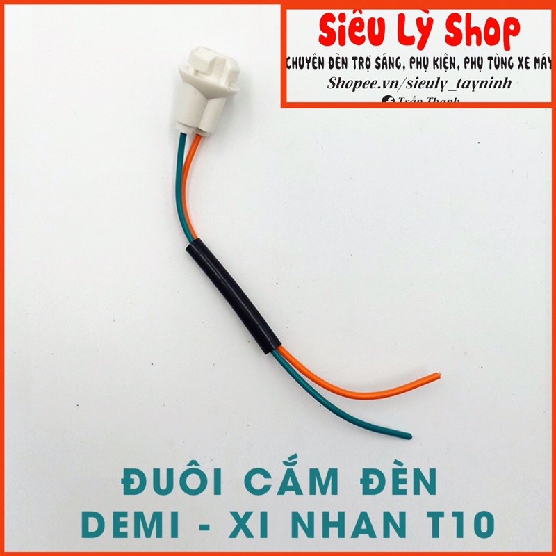 Đuôi giắc cắm đèn demi, xi nhan Ô tô - Xe máy chuẩn T10