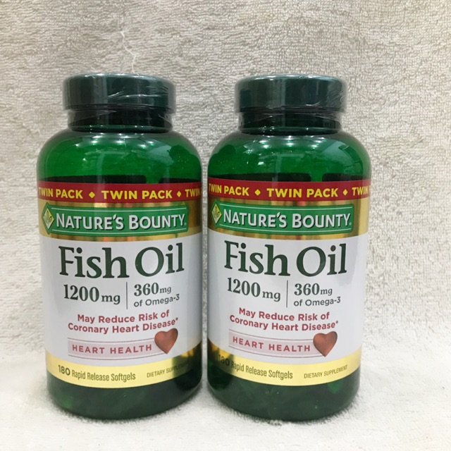 Dầu cá Fish oil Nature Bounty 1200mg (180 viên).
