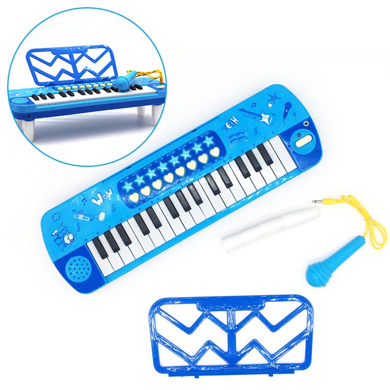 [TẶNG DÂY CỘT TÓC] Đàn piano cho bé 32 phím, có mic hát, có nhạc nền, âm thanh chuẩn - Hàng loại 1 cao cấp