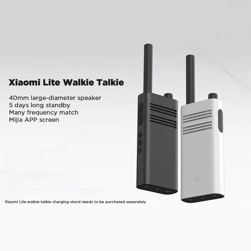 ❀☁♦Xiaomi Bộ Đàm Cầm Tay Lite Intercom 16 Kênh Công Suất Cao Phạm Vi Mở Rộng Hai Hướng Sạc USB Tiện Dụng
