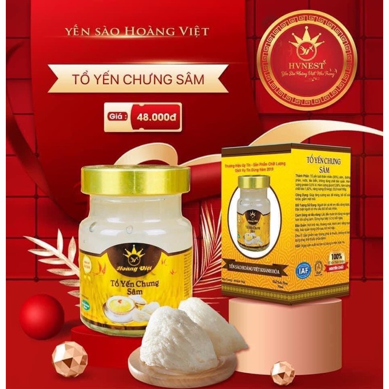 Tổ yến chưng sâm [30% yến tươi]