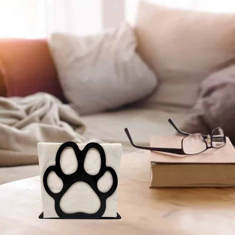 Giá Đỡ Khăn Giấy Cuộn Hình Dấu Chân Gấu Tiện Dụng Cho Văn Phòng / Gia Đình