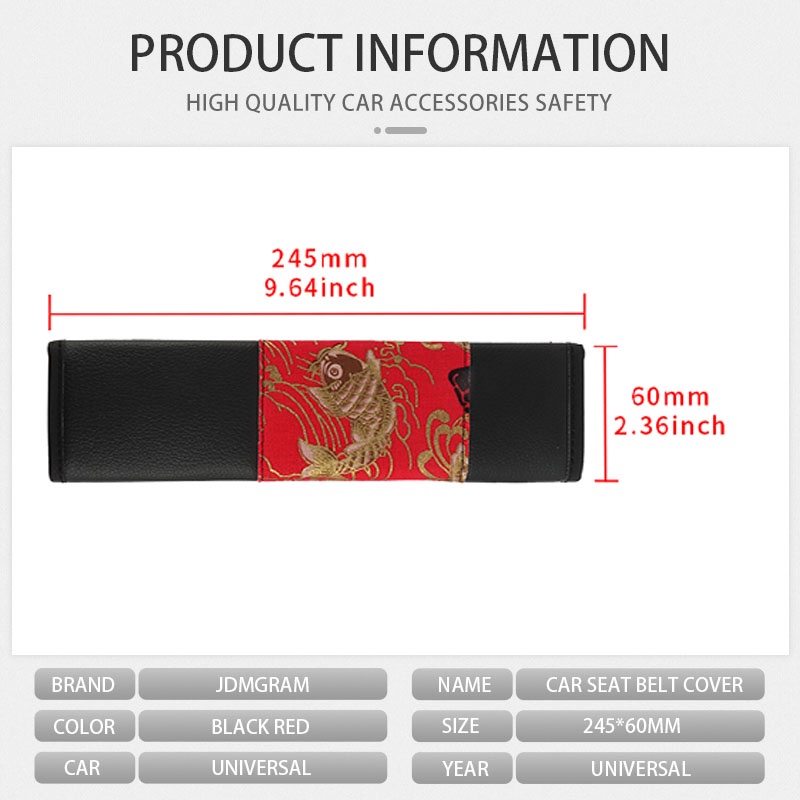 JDM dây đai an toàn đệm ô tô 2PC phổ cập phong cách nhật bản Đệm Bọc Dây Đai An Toàn Xe Hơi Thoải Vỏ bọc dây đai an toàn họa tiết xe hơi  trang trí  Bao bọc vai xe hơi sự bảo vệ Bọc vải đệm vai dây đai an toàn xe hơi phụ kiện nội thất ô tô