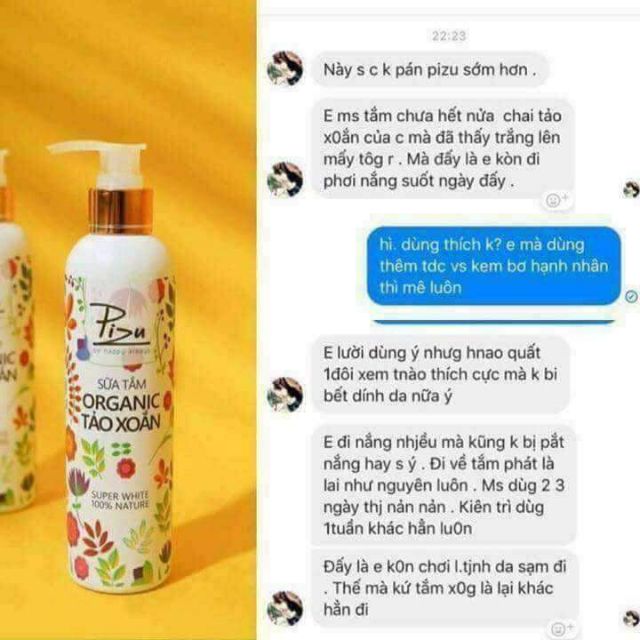 Sữa tắm tảo xoắn pizu