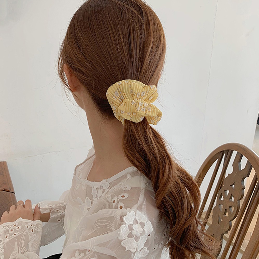 Dây Chun Buộc Tóc Gắn Hoa Xinh Xắn Dành Cho Nữ