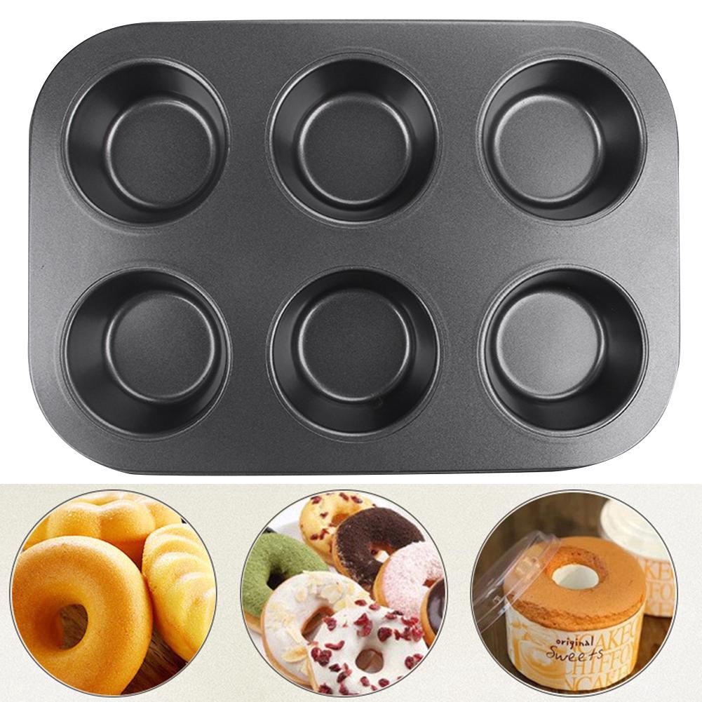 Khuôn Làm Bánh Cupcake 6 Lỗ Bằng Thép Carbon Chống Dính