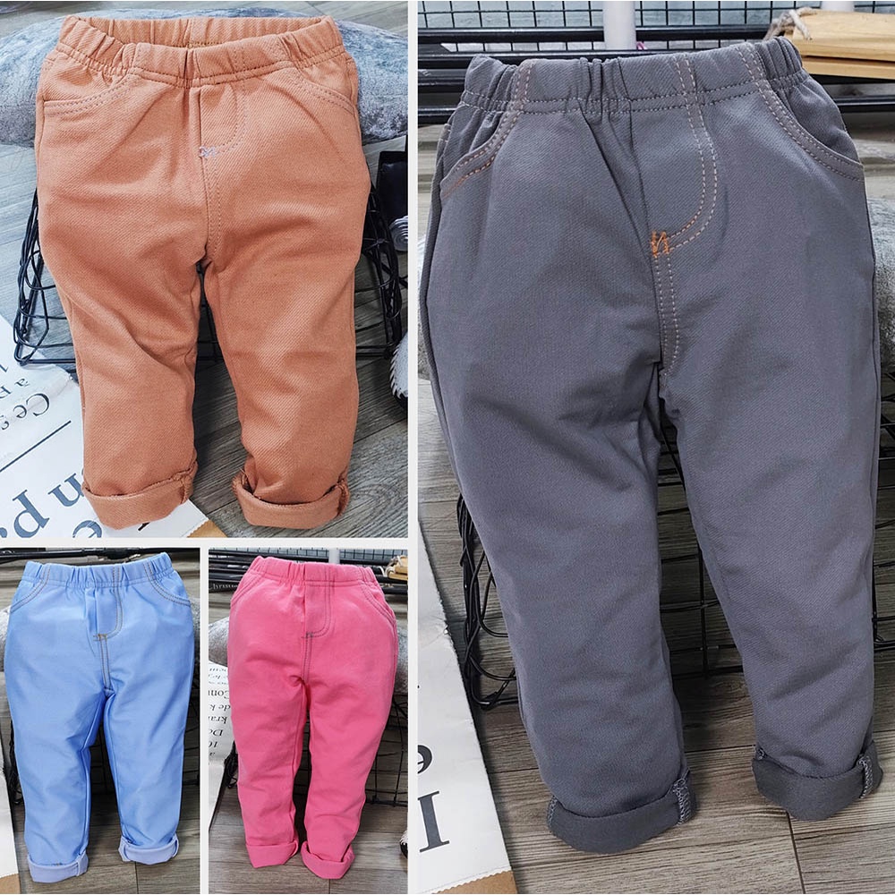 Quần kaki bé trai lưng thun co giãn phối áo dài sơ mi áo thun màu trắng MamLa