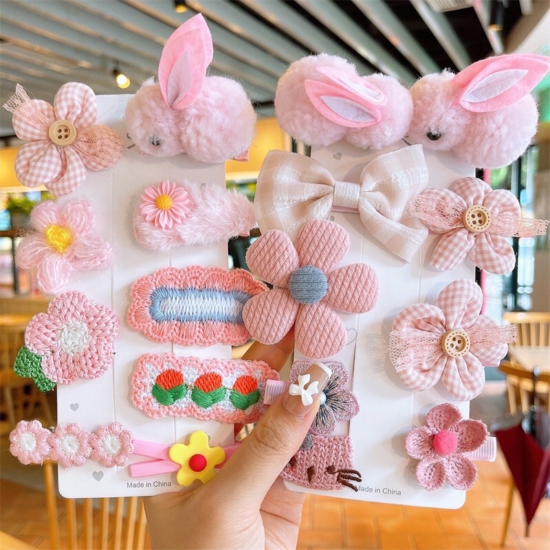 Set kẹp tóc cho bé gái, đồ tóc siêu dễ thương cho bé gái - SHopMekhoai