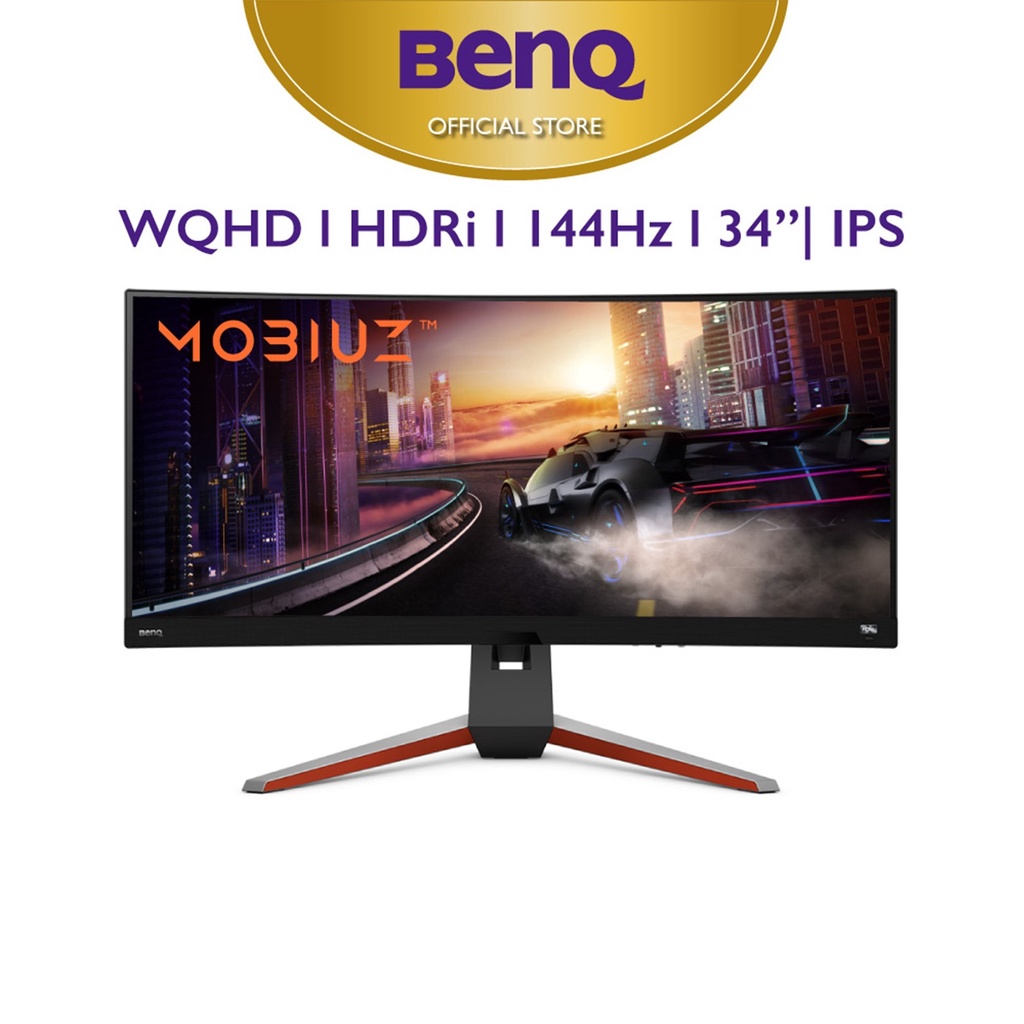 Màn hình cong gaming BenQ MOBIUZ EX3415R 34" QHD IPS 144Hz 1ms MRPT HDRi phù hợp PS5 Xbox