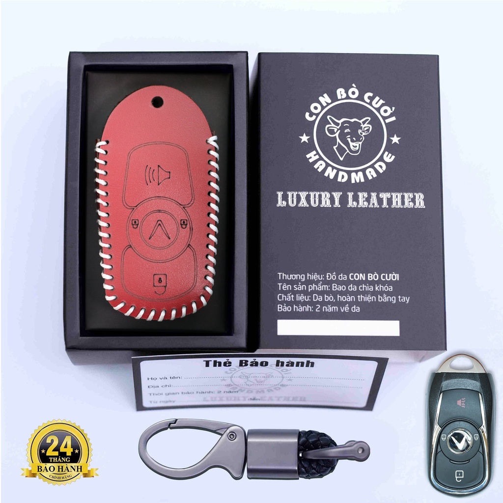 Bao da chìa khoá ô tô vinfast fadil chìa độ, bọc bảo vệ chìa khoá smartkey oto cao cấp chống xước, khắc tên và số điện