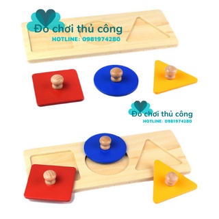 Ghép hình 3 hình cơ bản Montessori