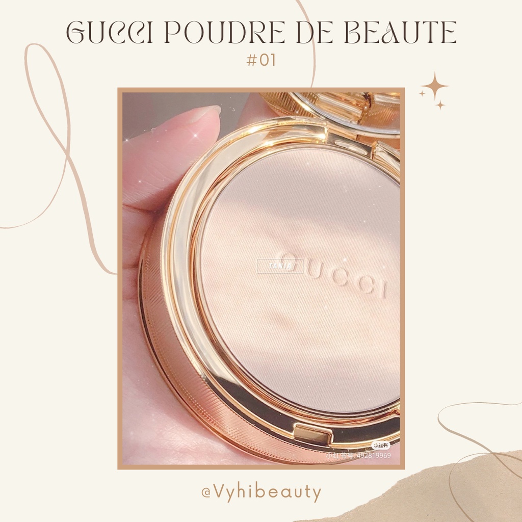 Phấn phủ Gucci Poudre De Beauté sang chảnh kèm túi lụa