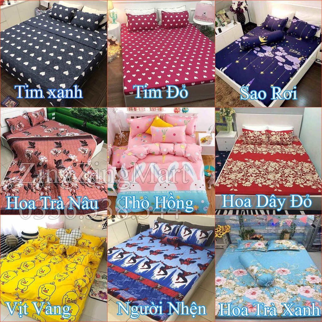 Bộ ga gối KẺ RÂU Chất liệu poly cotton siêu đẹp (chát với shop để chọn thêm mẫu nhé)