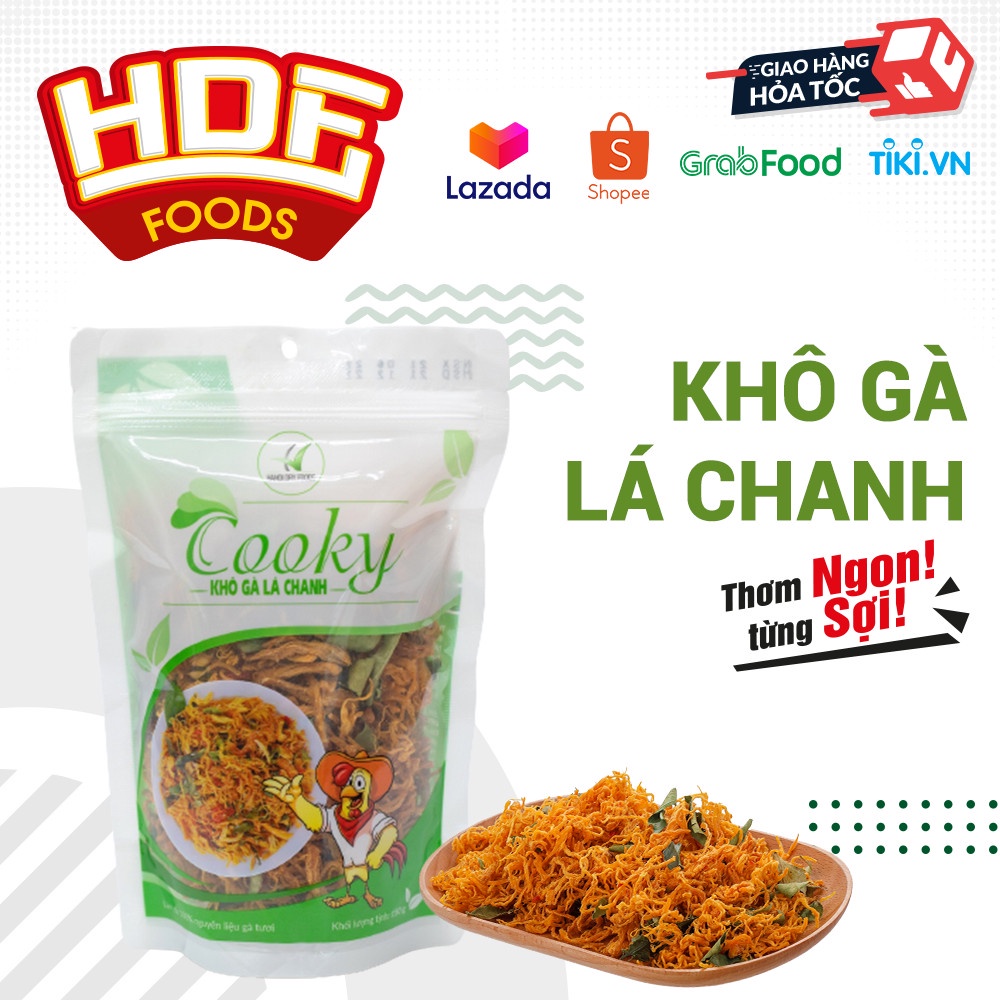 Khô gà lá chanh Cooky 150g làm từ 100% thịt gà tươi - Khô gà lá chanh Cooky