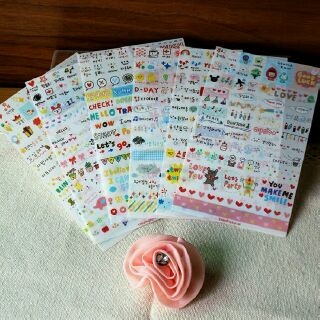 Bộ 6 tấm sticker trang trí sổ, planner, lịch