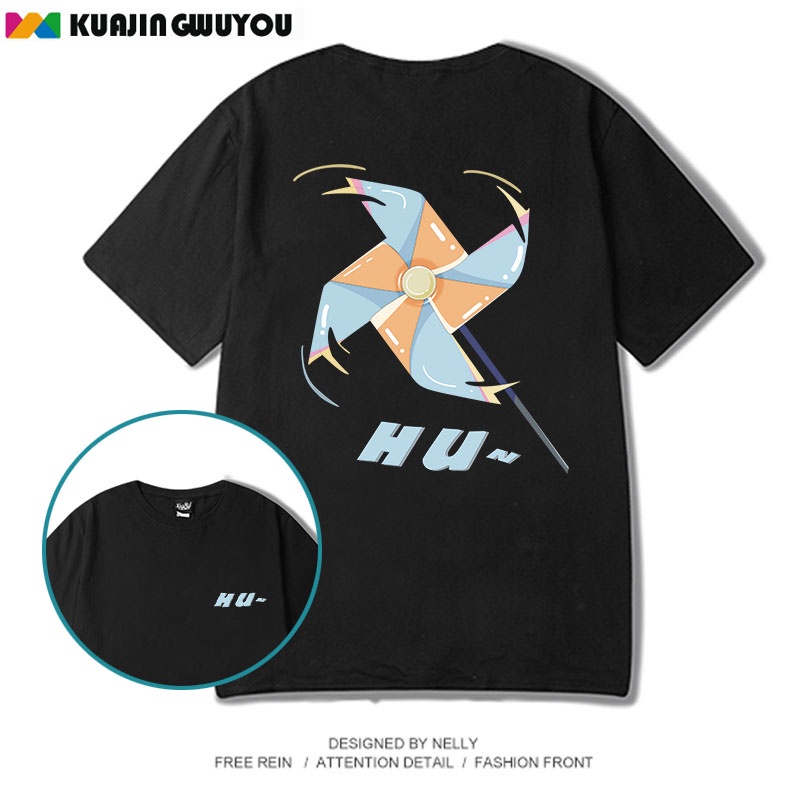 Áo Thun Tay Lỡ Cổ Tròn Dáng Rộng In Họa Tiết Đơn Giản Thời Trang Mùa Hè Size M-8XL