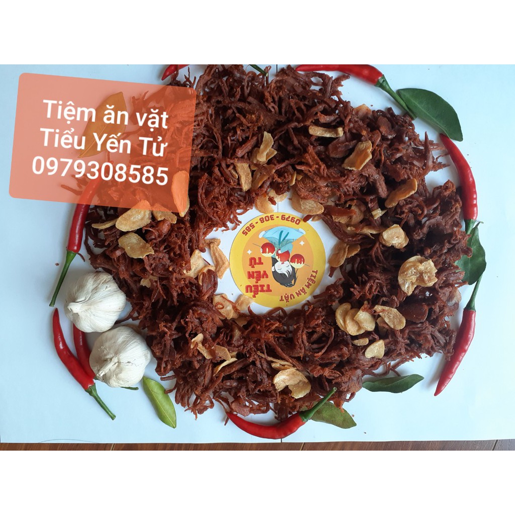 Khô heo, khô lợn ngập bơ tỏi 100gr Loại 1 mềm ngon cay vừa, đồ ăn vặt Hà Nội | BigBuy360 - bigbuy360.vn