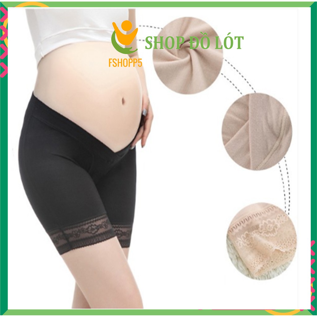 Quần legging lửng bà bầu cạp chéo cao cấp Quần lót nữ mặc trong váy ngắn kháng khuẩn FSHOPP5