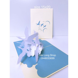Chim Bồ Câu ( Bird )- Thiệp 3D