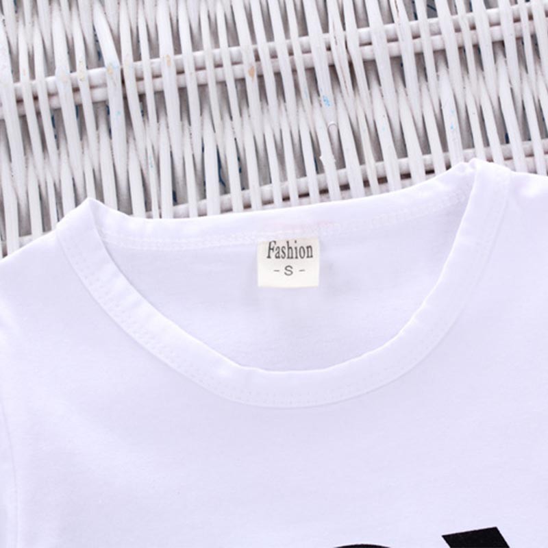 Set áo thun + quần short in hoạt hình cho bé gái